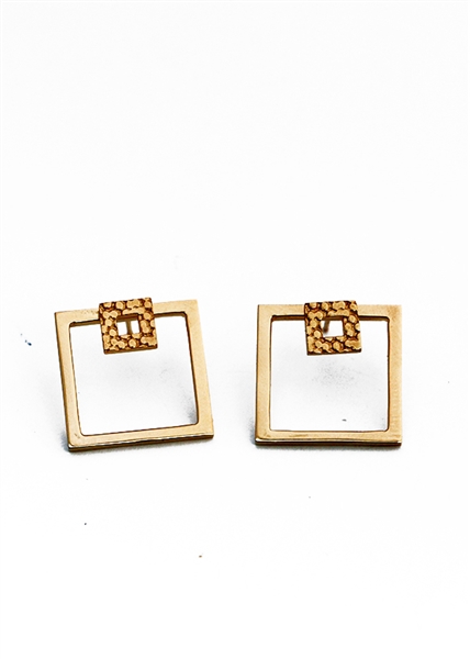 1pair Geometric Square Shape Women's Earrings, Korean Simple & Unique Ear  Accessory | SHEIN USA